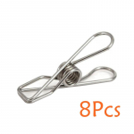 Nerūdijančio plieno kablio segtukas Buitiniai apatiniai kojinės Džiovinimo segtukai Drabužiai Antklodė Vėjo nepraleidžianti segtukų kabykla Style2-8 Pcs