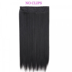 MISS WIG Sintetiniai plaukų priauginimai be klipų Dirbtiniai plaukai &Scaron;viesūs Ruda Juoda Ombre Violetinė Tiesūs Dirbtiniai Plaukai 55 cm