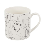 Les Tr&eacute;sors De Lily [A1233] - Mug c&eacute;ramique 'Arty' noir blanc - 90x90 mm (35 cl) juoda