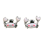 Les Tr&eacute;sors De Lily [R6206] - Boucles cr&eacute;ateur 'Lilipoupettes' (crabe) beige - 15x10 mm smėlis