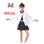 Vaikų anime demonų žudikas Kimetsu No Yaiba Tanjirou Kamado Nezuko Zenitsu Shinobu Cosplay Moterų kimono Cosplay kostiumo perukas 130cm black