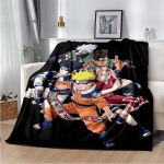 Naruto antklodė Auk&scaron;tos kokybės flanelinis &scaron;iltas mink&scaron;tas pliu&scaron;as ant sofos lovos antklodė, tinka oro kondicionavimo antklodė. 150x180cm