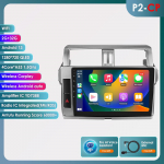 Hizpo 2 Din Carplay 4G-LTE 9 colių, skirtas Toyota Land Cruiser Prado 150 2013&ndash;2017 Automobilių radijas Multimedijos Vaizdo grotuvas Navigacija GPS I&scaron;manusis Ekranas DSP HC2CP 4Core 2G 32G AI