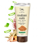 THE NATURAL WASH Multani Mitti with Ayurvedic Wisdom of Sandal Wood, Aloe Vera, Kashmiri Kesar Face Wash for Men and Women (100 ml) 100 ml