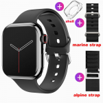 I&scaron;manusis laikrodis Women Ultra Series 9 NFC i&scaron;manusis laikrodis vyrų BT Call vandeniui atsparus belaidis įkrovimas 2,05 colio ekranas, skirtas laikrodžiui 9 three straps juoda