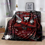 Anime Hellsing serijos antklodė Alucard Print Antklodė Mink&scaron;ta lovatiesė paplūdimio &scaron;iltas kelioninis užvalkalas vaikams berniukams mergaitėms dovana 150cmx200cm