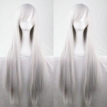 Moteri&scaron;ki 80 cm ilgio tiesūs perukai Madingi Cosplay kostiumai Anime Hair Party Full Wigs