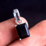 Mėlynas topazas, smaragdas ametistas, juodas onikso pakabukas, 925 sterlingų sidabrinis, moteri&scaron;kas pakabukas juoda