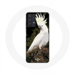 Coque pour Samsung Galaxy A32 5G Cacatoes Perroquets Blanc sur l'arbre
