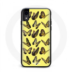 Coque Iphone X for&ecirc;t papillons jaune