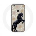 Coque pour Huawei P8 Lite 2017 Frison Noir Race de cheval