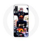 Coque pour Samsung Galaxy A02 Formule 1 Max Verstappen Pilote automobile F1 noir rouge et jaune