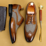 Brock Vintage Fashion džinsiniai odiniai batai vyrams 45 oranžinė