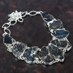 Juodosios jūros nuosėdų jaspis karoliai Brangakmenių rankų darbo karoliai 925 svarų sterlingų sidabro karoliai Reguliuojamo ilgio grandinėlės karoliai Sidabro papuo&scaron;alai dovanai Adjustable