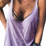 Plonos moteri&scaron;kos liemenės be rankovių U formos i&scaron;kirpte, laisvalaikio vienspalviai laisvi mar&scaron;kinėliai M