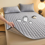 Vandeniui atsparus čiužinio kilimėlis su elastine dygsniuota patalyne Mink&scaron;ta odai nekenksminga patalynė čiužinio apsauga be pagalvės užvalkalo 150x200cm 1pc