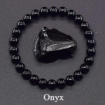 Klasikinė juodo onikso karoliukų apyrankė vyrams Natūralus akmuo blizgantis juodas obisidianas rankų darbo apyrankė jogos meditacijos papuo&scaron;alai 6mm Beads&17cm(6.69inch)
