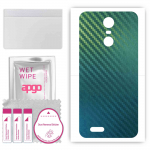 apgo Protective Skin Sticker for the back compatible with Kruger&Matz Move 8, Wrap Film, Foil, Vinyl - Pattern Carbon Chameleon CAKA1