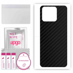 apgo Protective Skin Sticker for the back compatible with Blackview A55 Pro, Wrap Film, Foil, Vinyl - Pattern Carbon Black