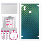 apgo Protective Skin Sticker for the back+sides compatible with Honor 8X, Full Wrap Film, Foil, Vinyl - Pattern Carbon Chameleon CAKA1