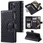 Lanyard odinis užtrauktukas piniginės telefono dėklas, skirtas XiaoMi 14 Pro 13 13T 12T 11 10 POCO F5 X5 RedMi 13C 12 10A Note 13 Pro Plus 12S piniginės atverčiamo laikiklio dangtelis RedMi Note 8 juoda