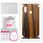 apgo Protective Skin Sticker for the back+sides compatible with Huawei P30 lite New Edition, Full Wrap Film, Foil, Vinyl - Pattern Tigerwood