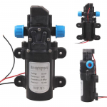 DC 12V 60W mini mikro diafragma auk&scaron;to slėgio vandens siurblys automatinis jungiklis 5l/min(Juoda spalva)