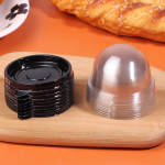 10 vnt skaidraus plastiko mini keksiukų dėžutės Muffin Pod kupolinės bandelių talpyklos dėžutė vestuvių gimtadienio desertui kepti auksas