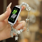 Laikrodžio apyrankė skirta Samsung Galaxy Fit 3 dirželio elastinei apyrankei, keičiama apyrankė, skirta Samsung Galaxy Fit 3 apyrankei Correa priedai For Galaxy Fit 3 sidabras