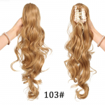 Gilių bangų eleganti&scaron;kas prisegamas arklio uodegos perukas, mink&scaron;tas ir natūralus sintetinis perukas moterims, lengvai dėvimas kasdieniam naudojimui