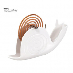 Sraiges atbaidantis smilkalų ritės laikiklis Sunkus spiralinis atbaidantis smilkalų degiklis, ne&scaron;iojamas stalinis pelenų gaudyklės stovo padėklo dekoravimas balta