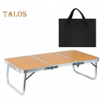 Sulankstomas lauko i&scaron;kylų ​​​​stalas lengvas, tvirtas aliuminio rėmas, bambuko vir&scaron;utinis kempingas, turistiniai žygiai, kepsninė, ne&scaron;iojamas sulankstomas stalas