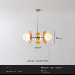 Apskritimų sietynas Magi&scaron;ki pupeliai Pakabinamas &scaron;viestuvas Kūrybingas Vintažinis Stiklinis &Scaron;viestuvas Valgomajam Namų Virtuvės Salos Ap&scaron;vietimas 3 headlights oranžinė