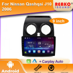 WIFI Carplay Android Automagnetola Nissan Qashqai J10 2006 -2010 2011 2012 2013 multimedija Automobilio i&scaron;manioji sistema GPS Stereo 4 core 1GB+32GB carplay