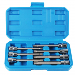 Auto priedai chromo-vanadžio plieno pavara ypač ilga T25, T30, T40, T45, T50, T55, T60 dydžio Torx Star antgalių lizdų rinkinys 7 vnt 3/8 colių 7PCS