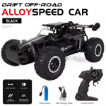2WD 1:16 RC Car 2.4G bekelėje nuotolinio valdymo automobiliai, radijo bagių sunkvežimių lenktynės, laipiojimo dreifas su LED lemputėmis Vaikams berniukams žaislai Dovana juoda