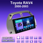 2 DIN Android automobilio radijas, skirtas Toyota RAV4 2000-2003 daugialypės terpės grotuvo galvos blokas Stereo GPS navigacija WIFI 1+16GB 1+16GB