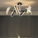 Modernus apvalus/ilgas svetainės, valgomojo, miegamojo minimalistinis LED akrilinis &scaron;viestuvas Diameter-6 headlight