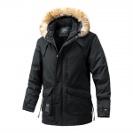 Vyri&scaron;kos laisvalaikio striukės žieminės lauko ilgos paltai Vyri&scaron;kos striukės su gobtuvu Ilgos pūkinės striukės žieminės paltai &Scaron;ilti parkas Dydis 4XL 4XL juoda