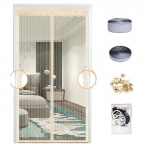 Magnetinis tinklelis nuo uodų Vasarinis anti-bug Fly durų užuolaidos tinklelis, automati&scaron;kai užsidarantis durų ekranas Mink&scaron;tas tinklelis virtuvės ekranas W80 x H200cm smėlis