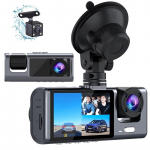 3 kanalų vaizdo kamera, skirta automobilio kamerai 1080p vaizdo įra&scaron;ymo prietaisų kameros juodos dėžės dvigubo objektyvo automobilio DVR galinio vaizdo kameros priedas 2 cameras