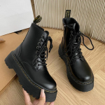 Mada Nauji Moteri&scaron;ki Motocikliniai Batai Laisvalaikio Batai Moterims Odiniai Minimalistiniai Klasikiniai Punk Moteri&scaron;ki Mary Jane Goth Batai Platforminiai Batai Moterims 37 juoda