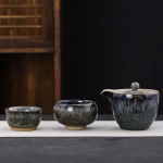 Keraminis kelioninis arbatos rinkinys 1 arbatinukas 2 puodeliai kavos puodelių rinkinys Gaiwan Shu Puer arbatinukai vandeniui virti Arbatiniai indai Virduliai Puodeliai Puodeliai Arbatinukas