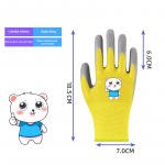 1 pora kvėpuojančių neslidžių sodo darbo pir&scaron;tinių Saugumo rinkti kriauklių Vaikų apsauginės pir&scaron;tinės Neper&scaron;lampamos vaiki&scaron;kos sodo pir&scaron;tinės 3 to 5 years Yellow