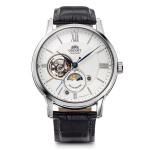 ORIENT Saulės ir Mėnulio automatinis laikrodis Mechaninis automatinis buitinis Gamintojo garantija Klasikinis baltas sidabras [ORIENT] SUN&MOON RN-AS0003S vyri&scaron;kas balta