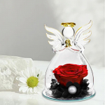 Eternal Flower in Glass Gift for Birthday Mum Daughter Wedding rožinė
