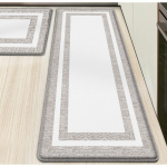 Virtuvės grindų kilimėlis, sutir&scaron;tintas PVC, atsparus nuovargiui, dvigubo rėmo kilimėlis, atsparus vandeniui, alyvai ir neslystantis oda 44*240*1CM
