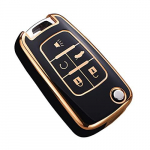 skirtas Chevy raktų pakabuko dangtelis, auk&scaron;čiausios kokybės TPU pilnos apsaugos raktų pakabuko dėklas, skirtas Chevrolet Equinox Camaro Cruze Malibu Sonic Buick Terrain juoda
