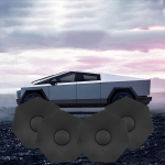 4 vnt. Rato stebulės gaubtai Centrinis žiedas Rato gaubtas Performance Pakeitimas Tesla Cybertruck 2024 2023 CHINA