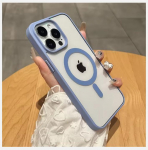 Matinis natūralaus titano magnetinis įkraunamas telefono dėklas, skirtas iPhone 16 15 14 13 12 11 Pro Max Plus Mini magsafe smūgiams atsparus kietas dangtelis For iPhone 16 sidabras